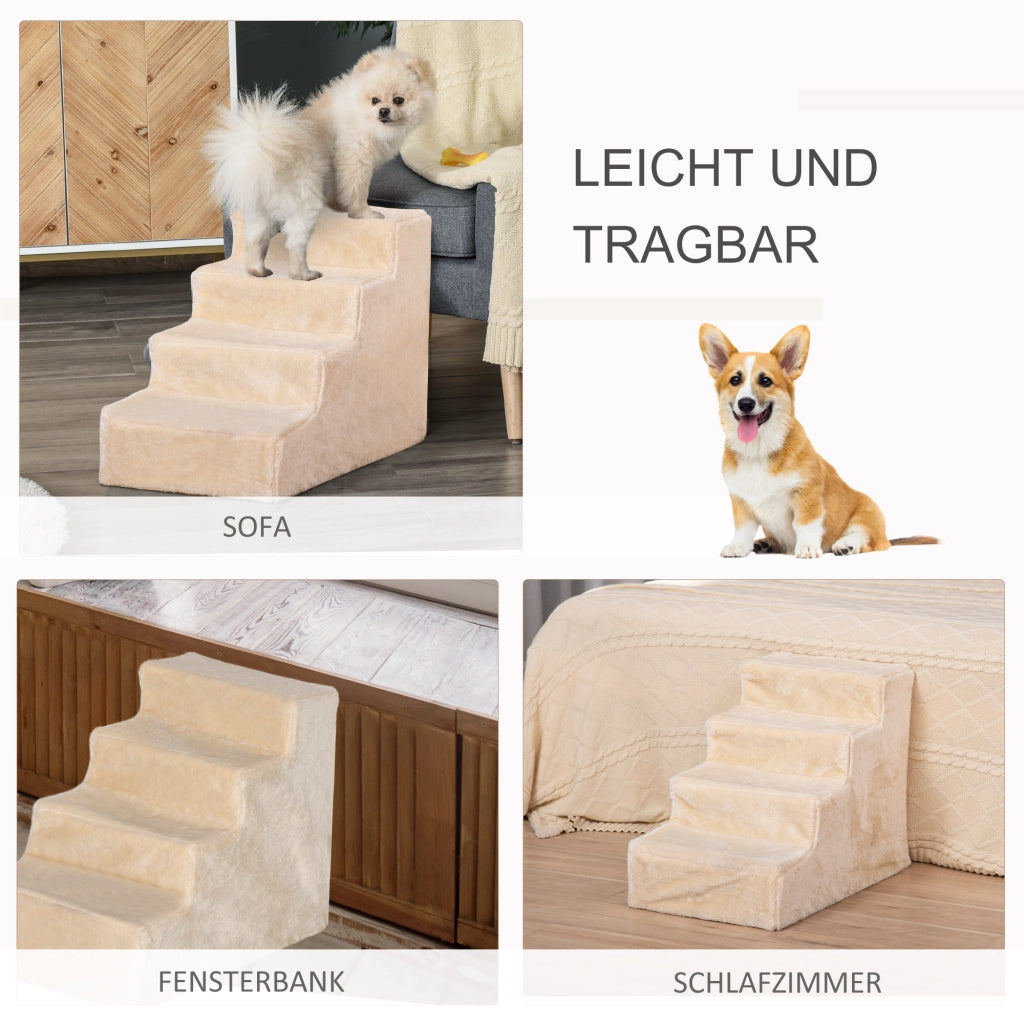 Scala per animali domestici 4 gradini ¨C Minimal ¨C 35 cm beige