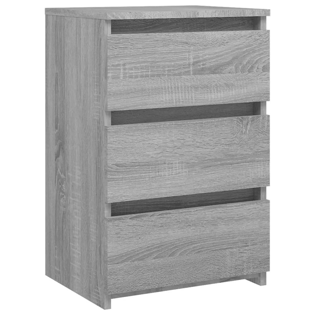 Comodino Grigio Sonoma 40x35x62,5 cm in Legno Multistrato 815173