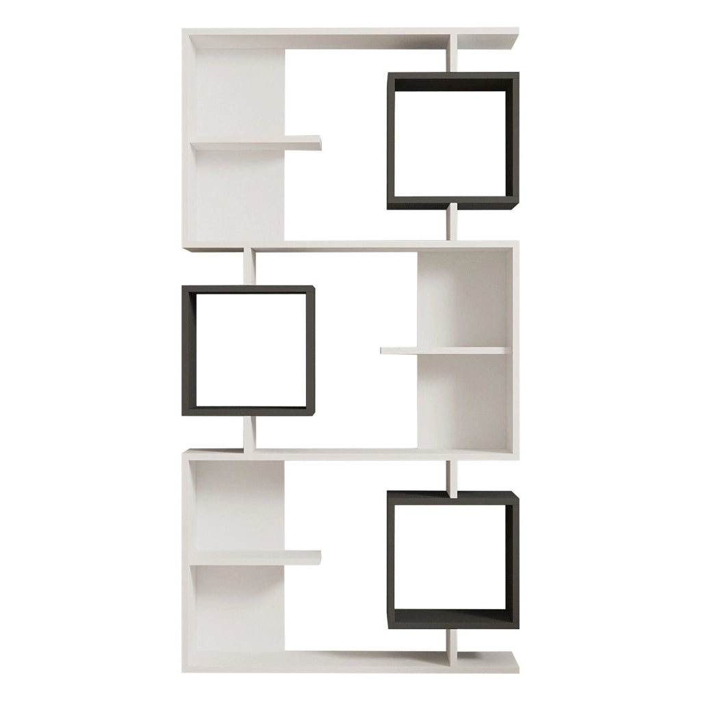Biblioteca Cergnago, Libreria 8 Ripiani, 90x25x172h cm Bianco