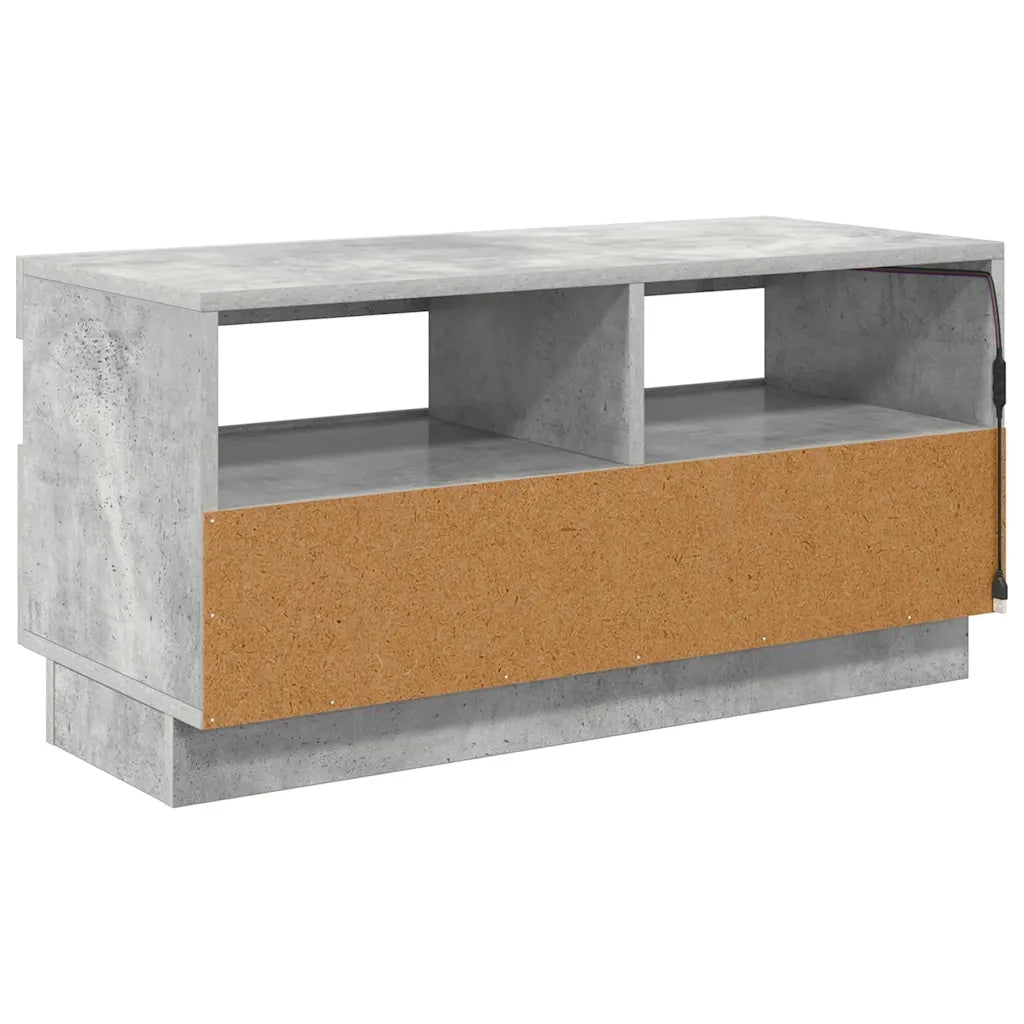 Mobile Porta TV con Luci LED Grigio Cemento 80x35x40 cm 804449