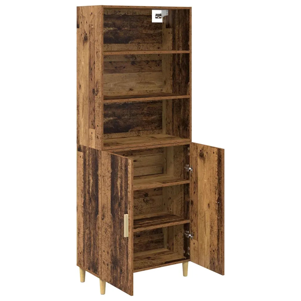 Credenza | Madia | Buffet da pranzo | Armadio da pranzo Legno vecchio 69,5 x 32,5 x 180 cm Legno multistrato