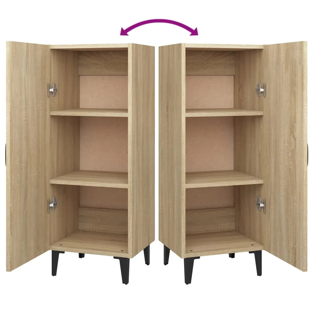 Buffet credenza cassettiera armadio mobile contenitore organizer cucina soggiorno rovere Sonoma 34,5 x 34 x 90 cm legno ingegnerizzato marrone 02_0031543