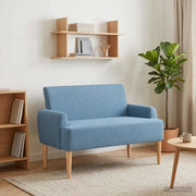 Loveseat con bottoni imbottiti Blu 116 x 67 x 81 cm 42041791