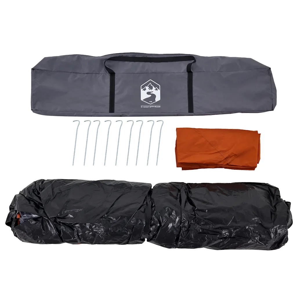 Tenda a Cupola 6 Persone Grigio e Arancione a Rilascio Rapido 4004235