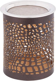 Lampada da vento e bruciatore di incenso oro/nero - Fatto a mano, 10 cm alto, 8 cm largo