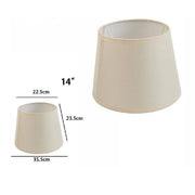 Trade Shop - Paralume Conico Cilindro Cappello Ricambio Per Lampada E Applique In Tessuto Tnt - Beige   -14"   -