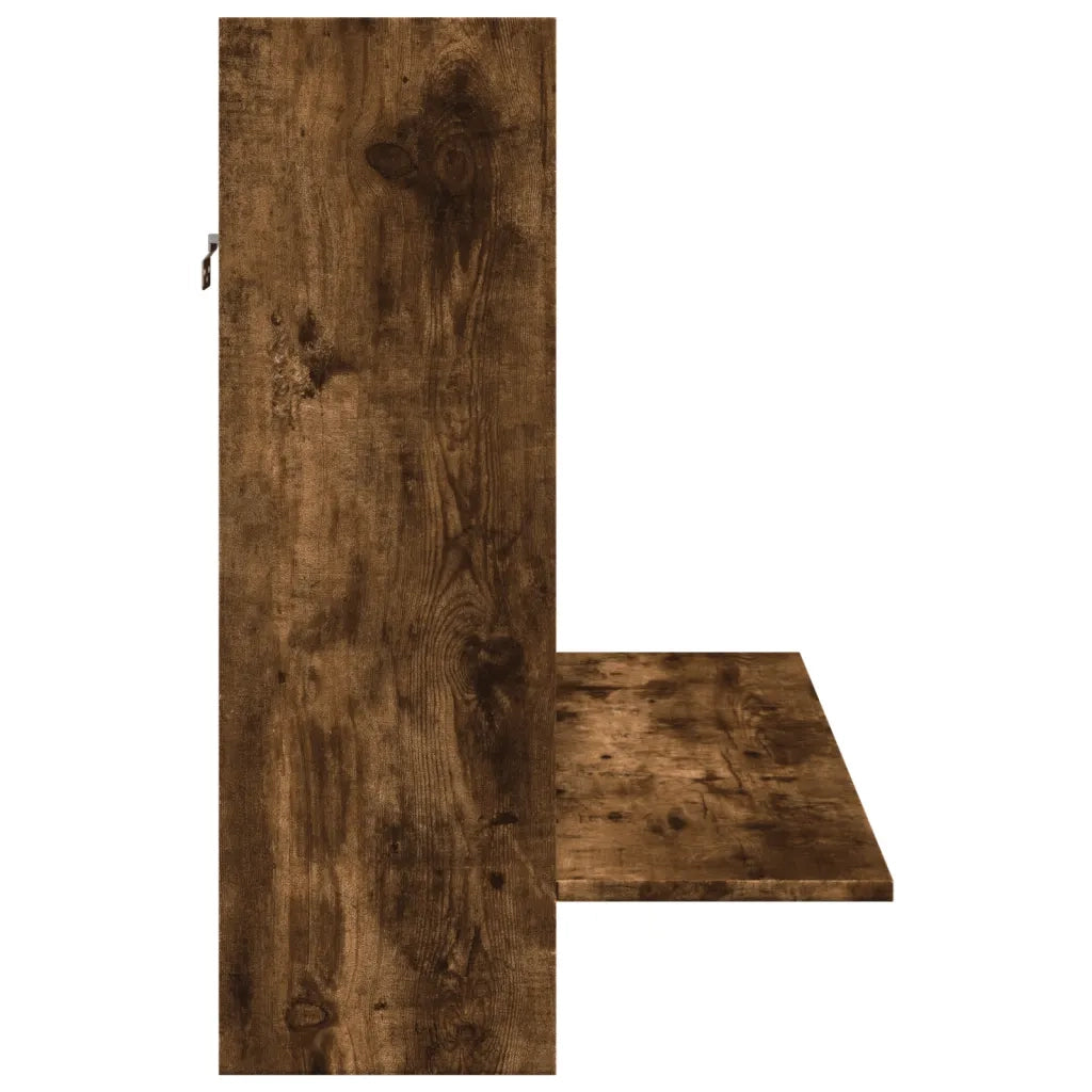Scrivania a Parete Rovere Fumo 105x48x75cm Legno Multistrato 847972