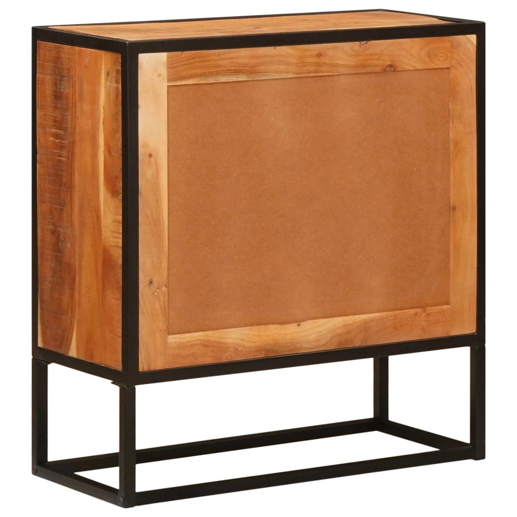 Credenza Beta Naturale 70 x 30 x 75 cm Legno di Acacia Massello 4104613
