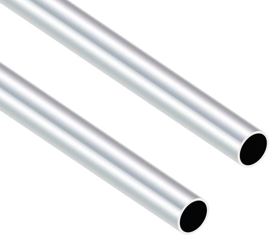 Tubi di alluminio 6063-T5 - Tubi rotondi - 18mm diametro esterno/16mm diametro interno - 400mm lunghezza - 2 pezzi - Leggeri e resistenti - Tubi di alluminio