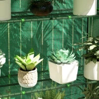 Serra da Giardino con 4 Ripiani Porta Avvolgibile Copertura in PE e Telaio in Acciaio 105x45x160 cm Verde