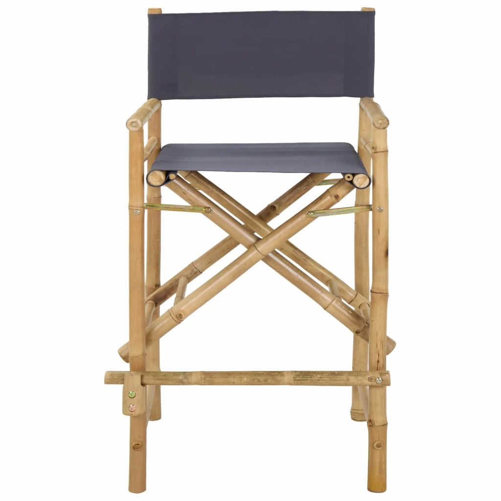 Sedia Direttore Pieghevole 2 pcs Naturale Bambù