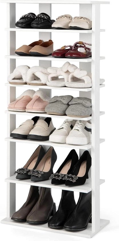 Scatola per Scarpe per Entrata con 7 Livelli - Raccogli Scatole per 14 Scarpe - 45 x 25 x 110 cm (L)