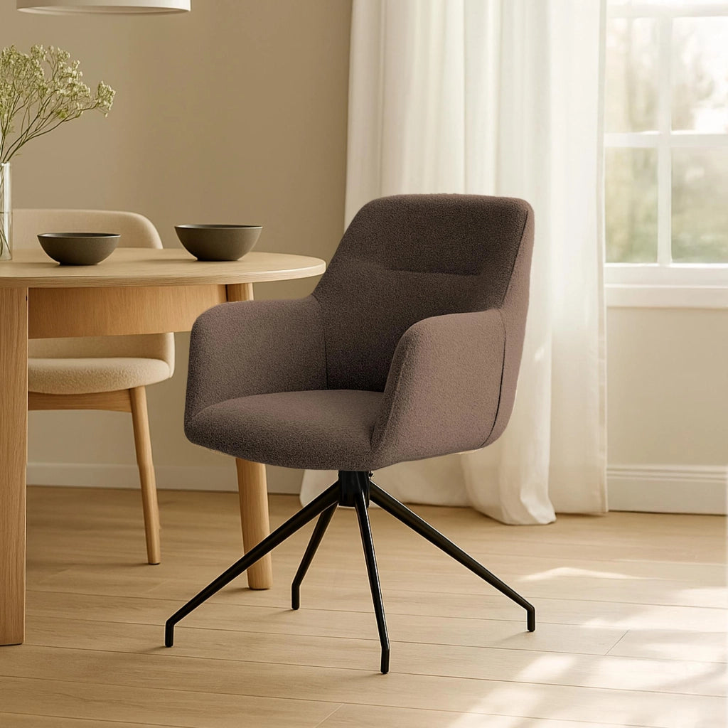 Sedia per sala da pranzo Merlinda in tessuto Teddy 5