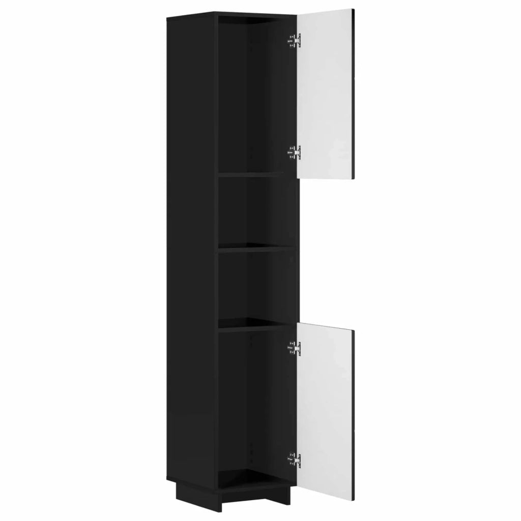 Mobile da bagno Nero 36.5 x 38 x 180 cm Legno ingegnerizzato 8011595