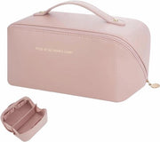 Borsa di Cosmetici per Donna con Grande Capacità - Etui Rosa con Scatole