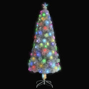Albero Natale | Decorazioni natalizie Preilluminato Bianco 240 cm in Fibra Ottica