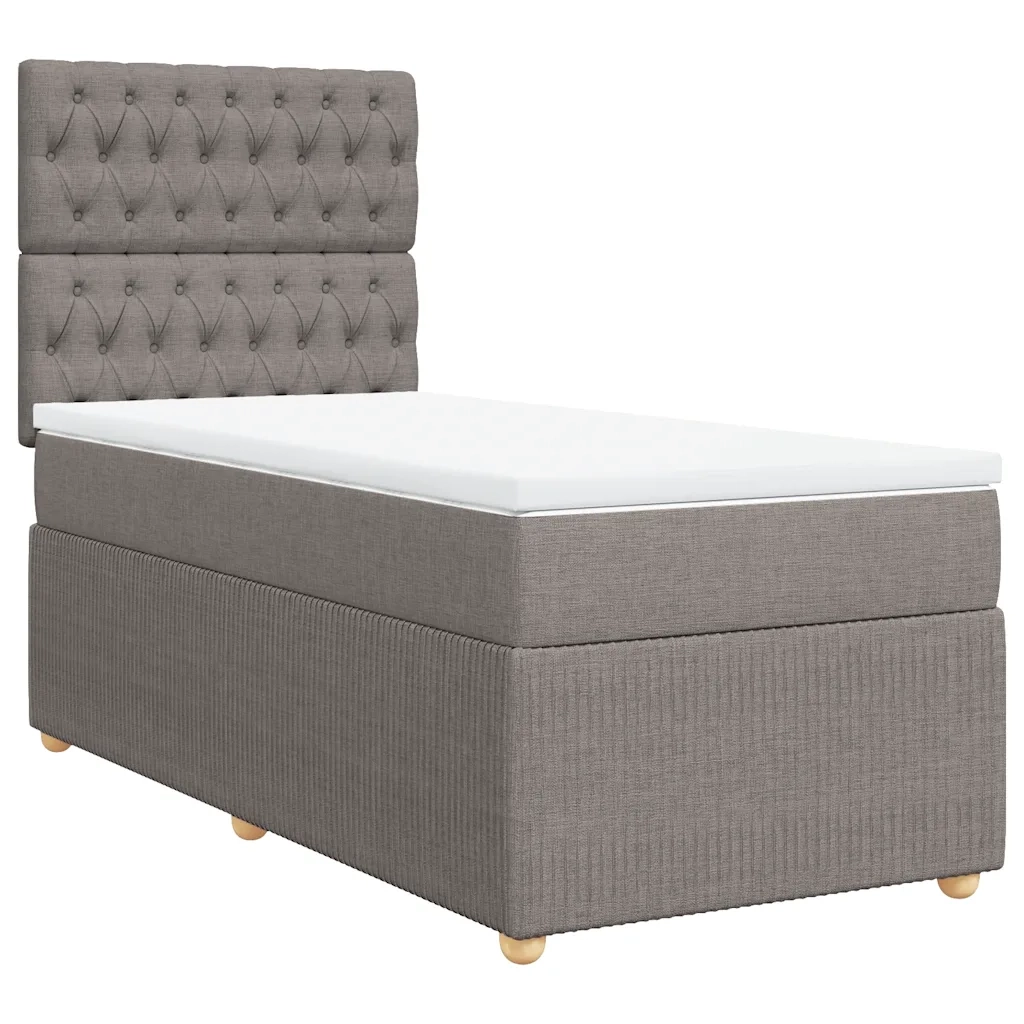 Giroletto a Molle con Materasso Tortora 90x190 cm in Tessuto 3294222