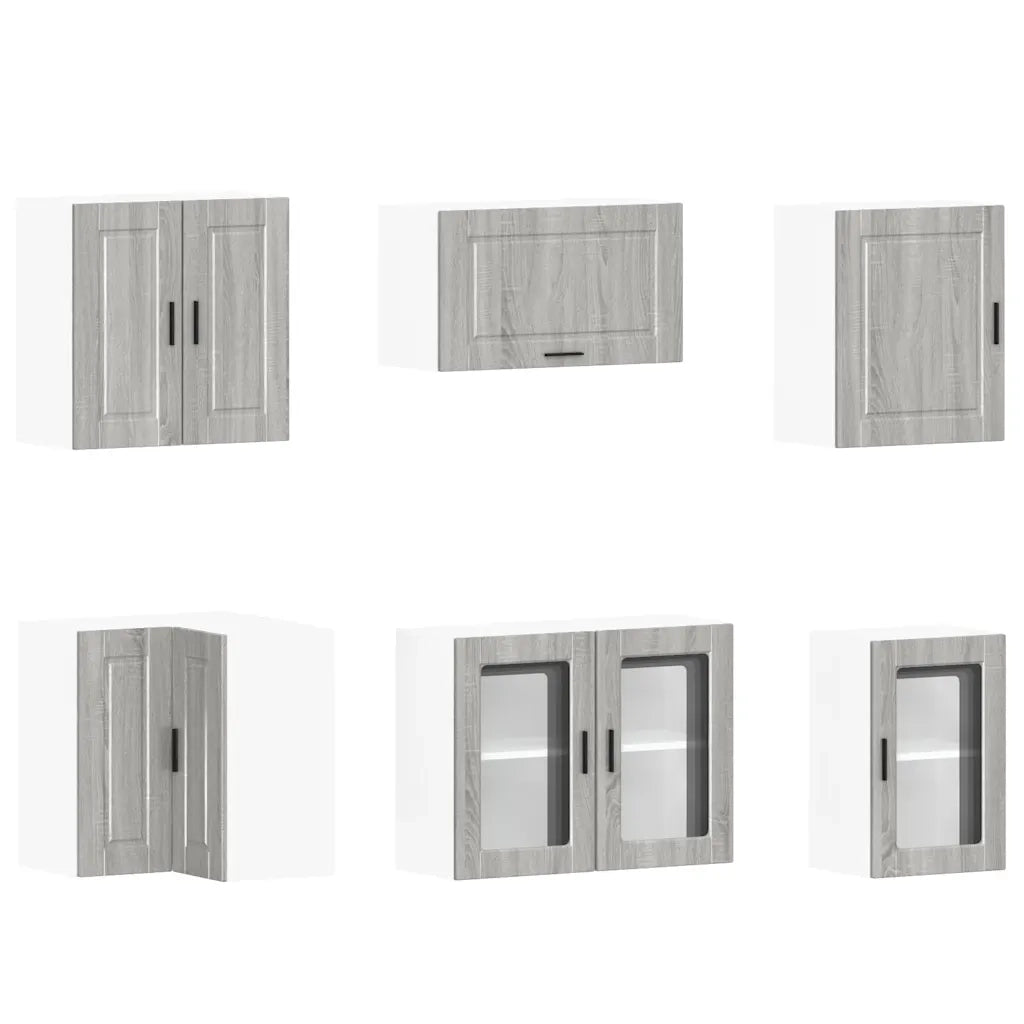 Set Mobili da Cucina 11 pz Porto Grigio Sonoma in Truciolato