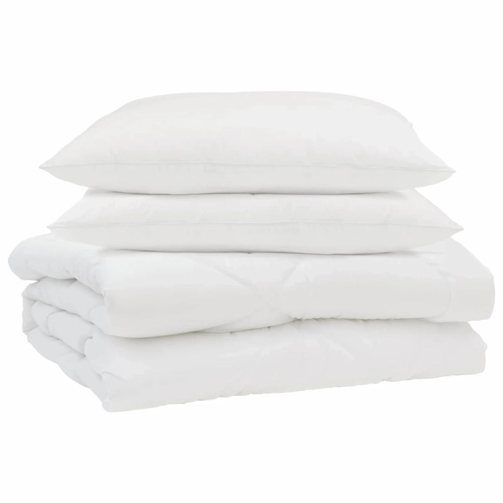 Piumone | Duvet Estivo con cuscino 3 pz Bianco Microfibra