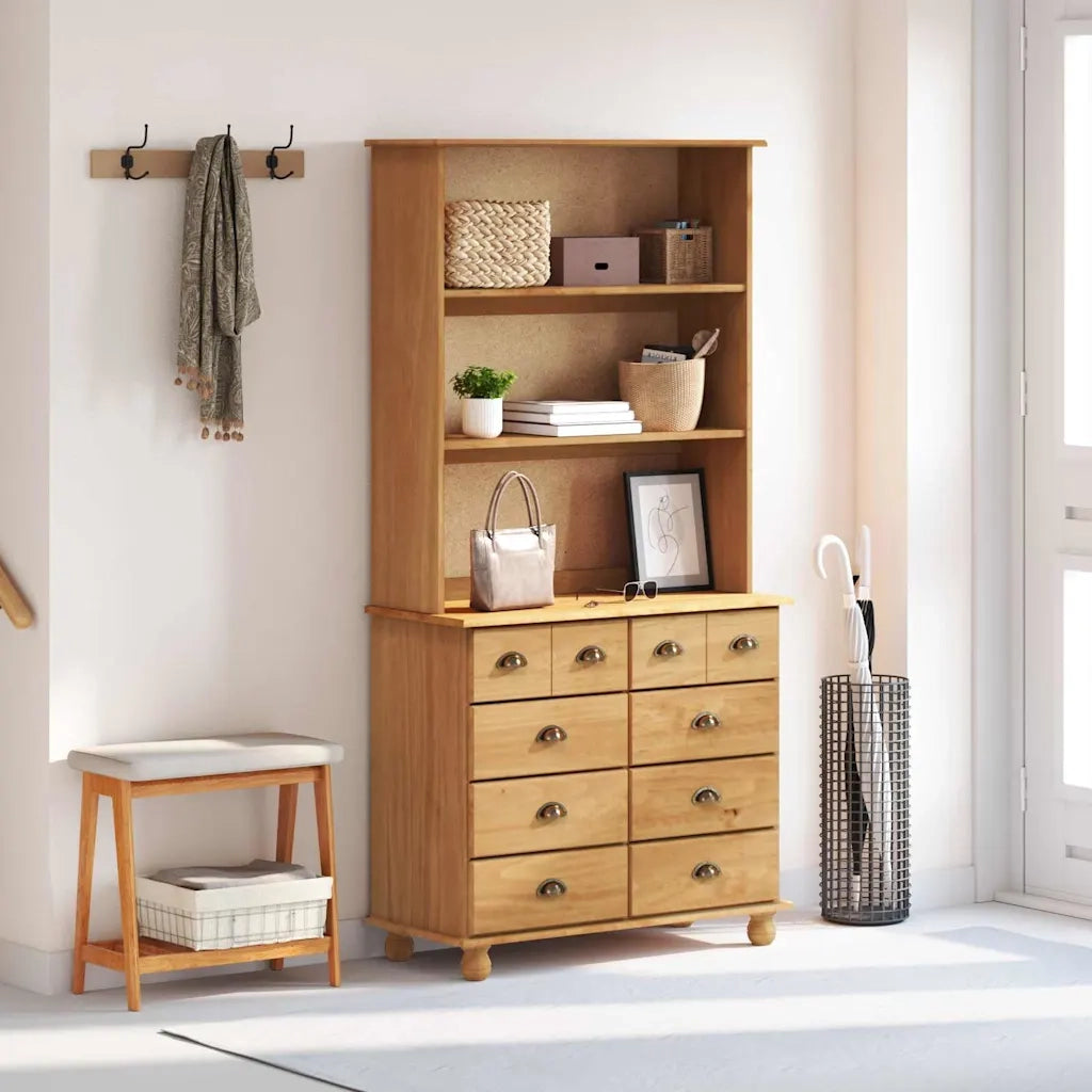 Gabbia ASKIM Cera di Miele 91 x 40 x 184 cm Pino massello 3334642