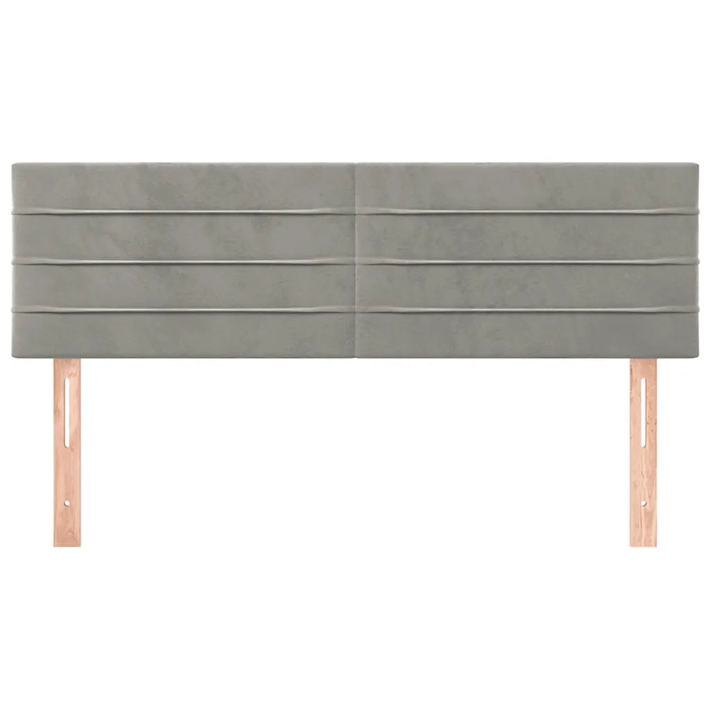 Testiere 2 pz Grigio Chiaro 72x5x78/88 cm in Velluto