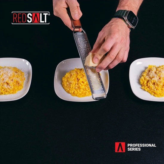 Zester a Stantuffo in Acciaio Inossidabile con Manico in Legno - Ideale per Arancia Zenzero Radice Formaggio - Raspa Parmigiana - Macchina da Cucina a Stantuffi Professionale
