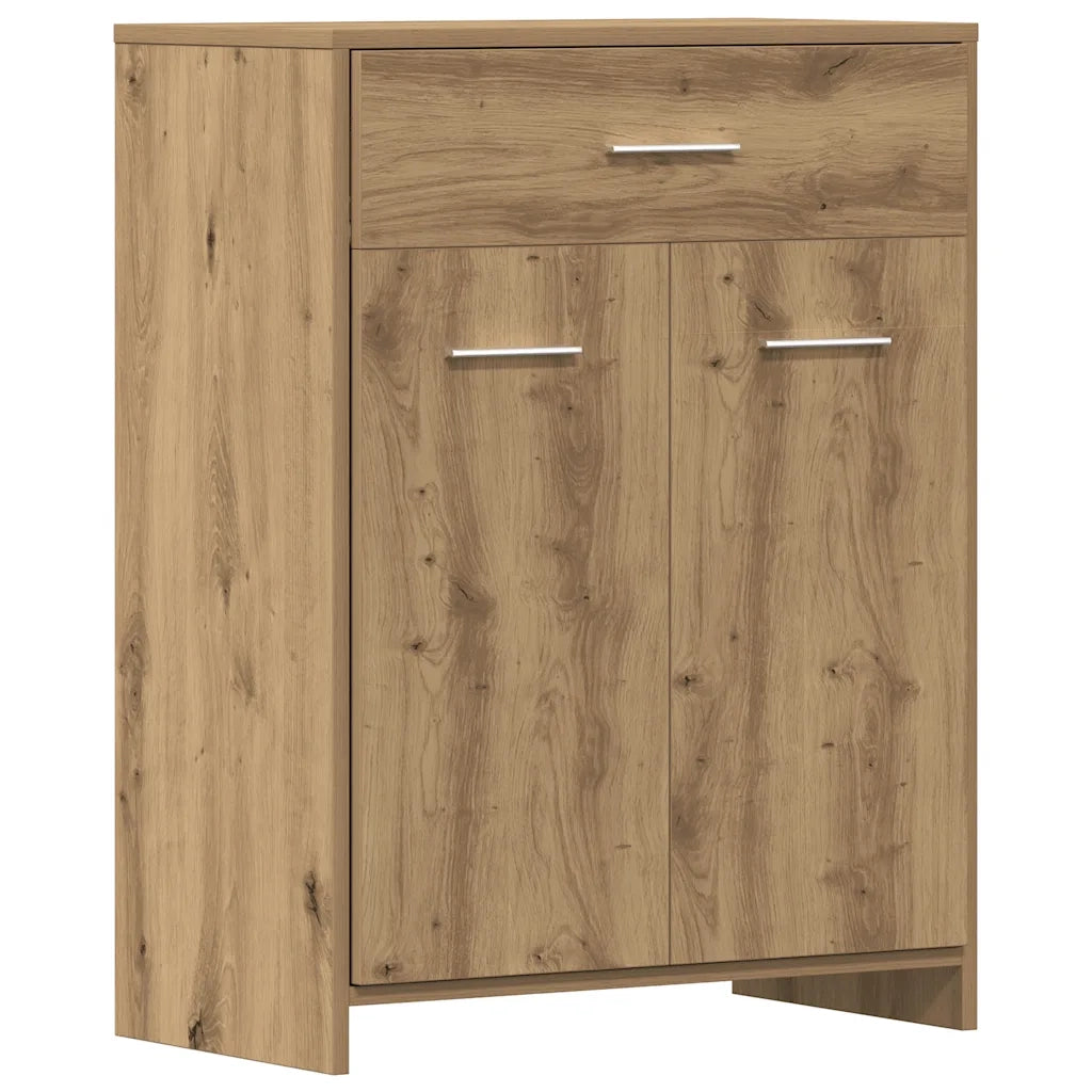 Set Mobili da Bagno 4 pz Rovere Artigianale Legno Multistrato