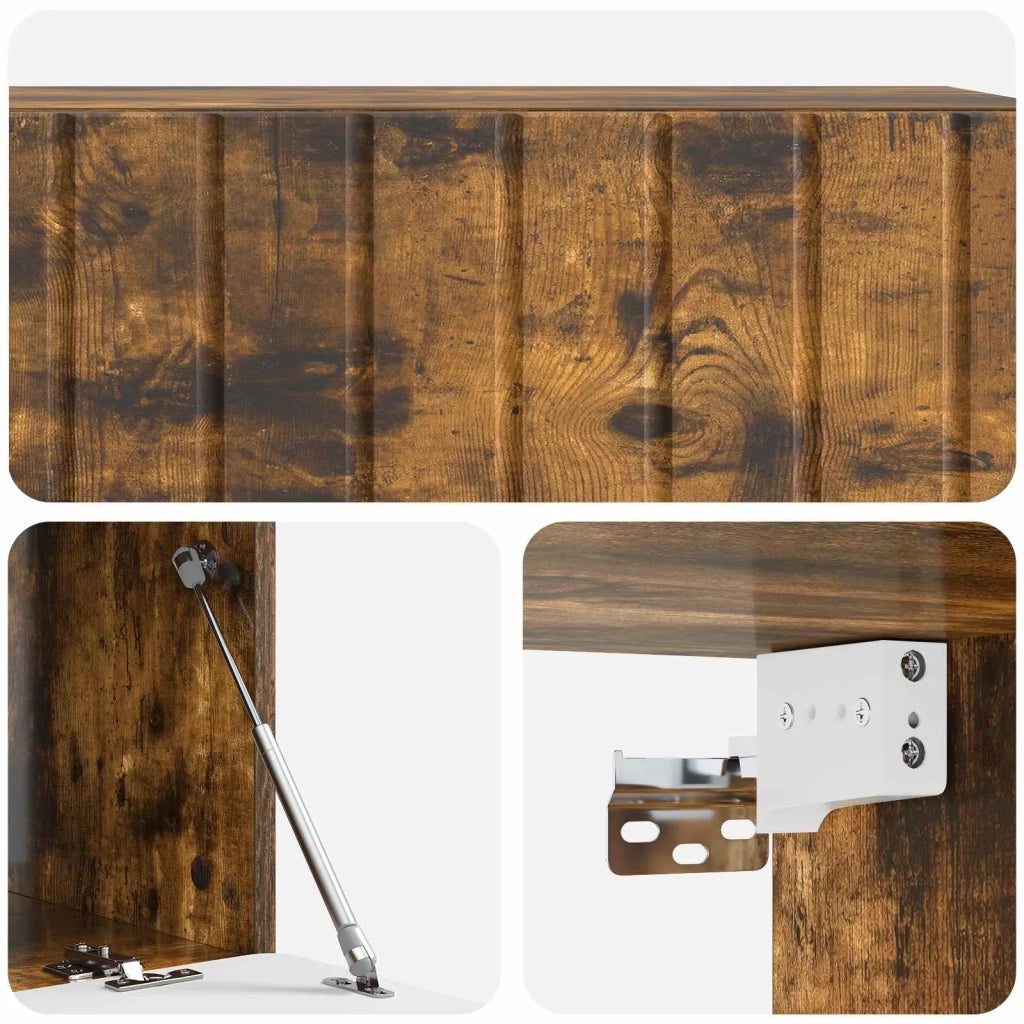 Mobile Porta TV da Muro Rovere Fumo 98 x 41 x 30 cm 898360