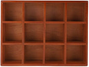 Pannello di Display Vintage - Montaggio a Parete - 12 Compartimenti - Sostegno Robusto - Pannello di Display - Finitura Elegante - Pannello da Parete