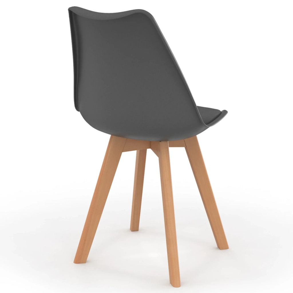 IDMarket - Set di 4 sedie da pranzo grigio scuro SARA