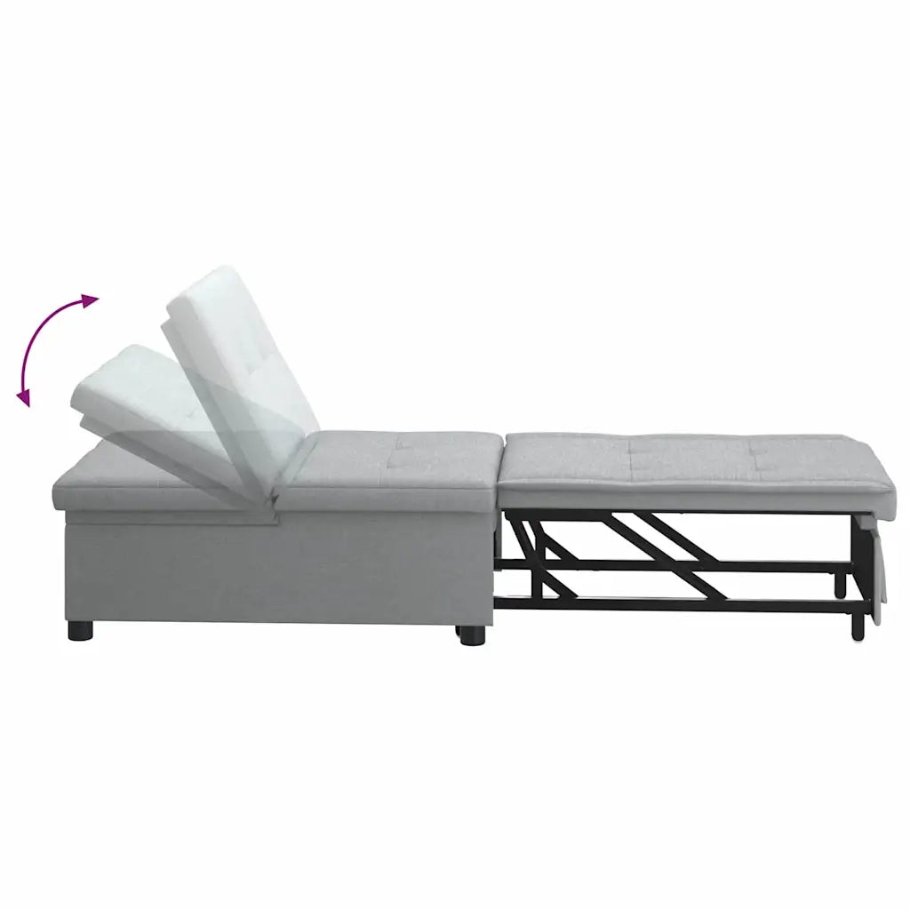 vidaXL Divano letto Grigio chiaro 194 x 67 x 37 cm Tessuto