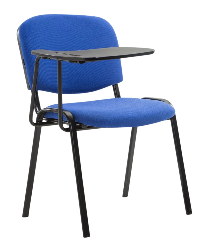 Set di 4 sedie Ken in tessuto con tavolo pieghevole blu