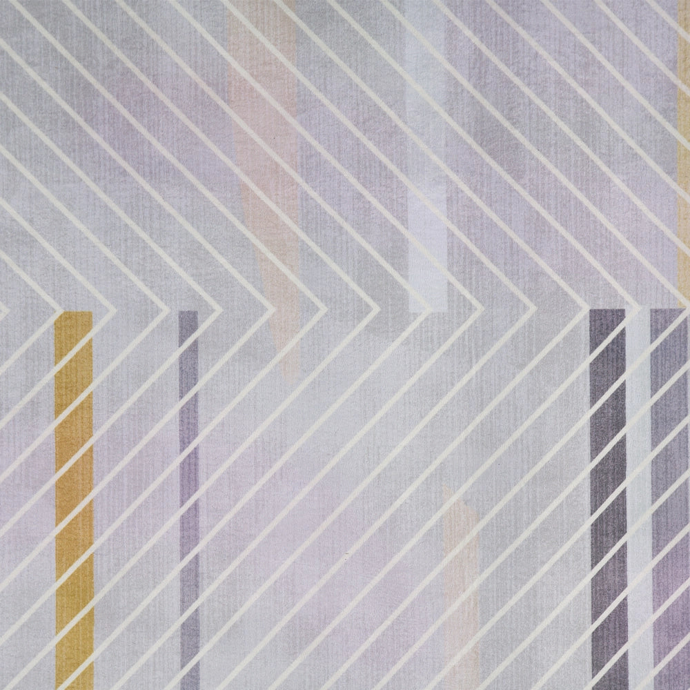 Tappeto grigio poliestere 80 x 150 cm a pelo corto moderno motivo astratto