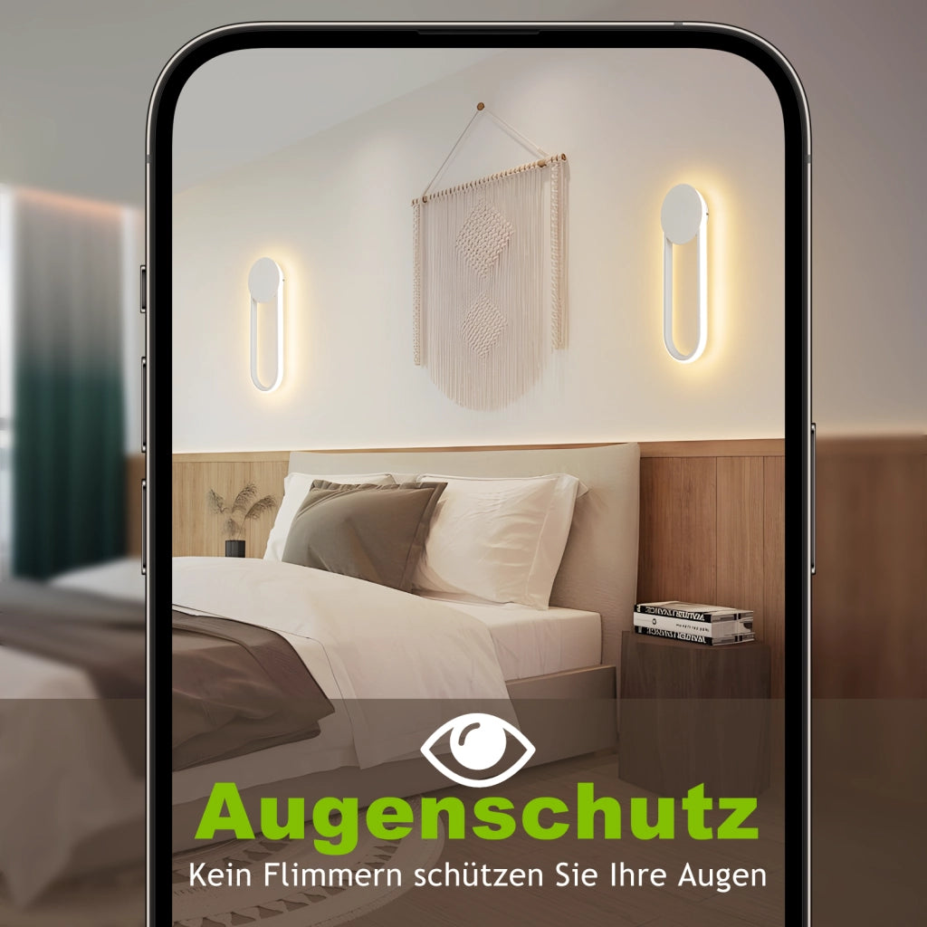 ZMH Applique LED moderna 12w 41cm 3000k bianco caldo minimalista