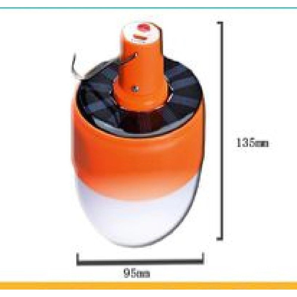 Trade Shop - Lampada Multifunzione Portatile Ricarica Solare Led Usb Lanterna Gancio Tx-9638 -