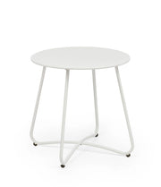 Tavolino da Esterno Ø45x45h cm in Acciaio Verniciato Austin Bianco