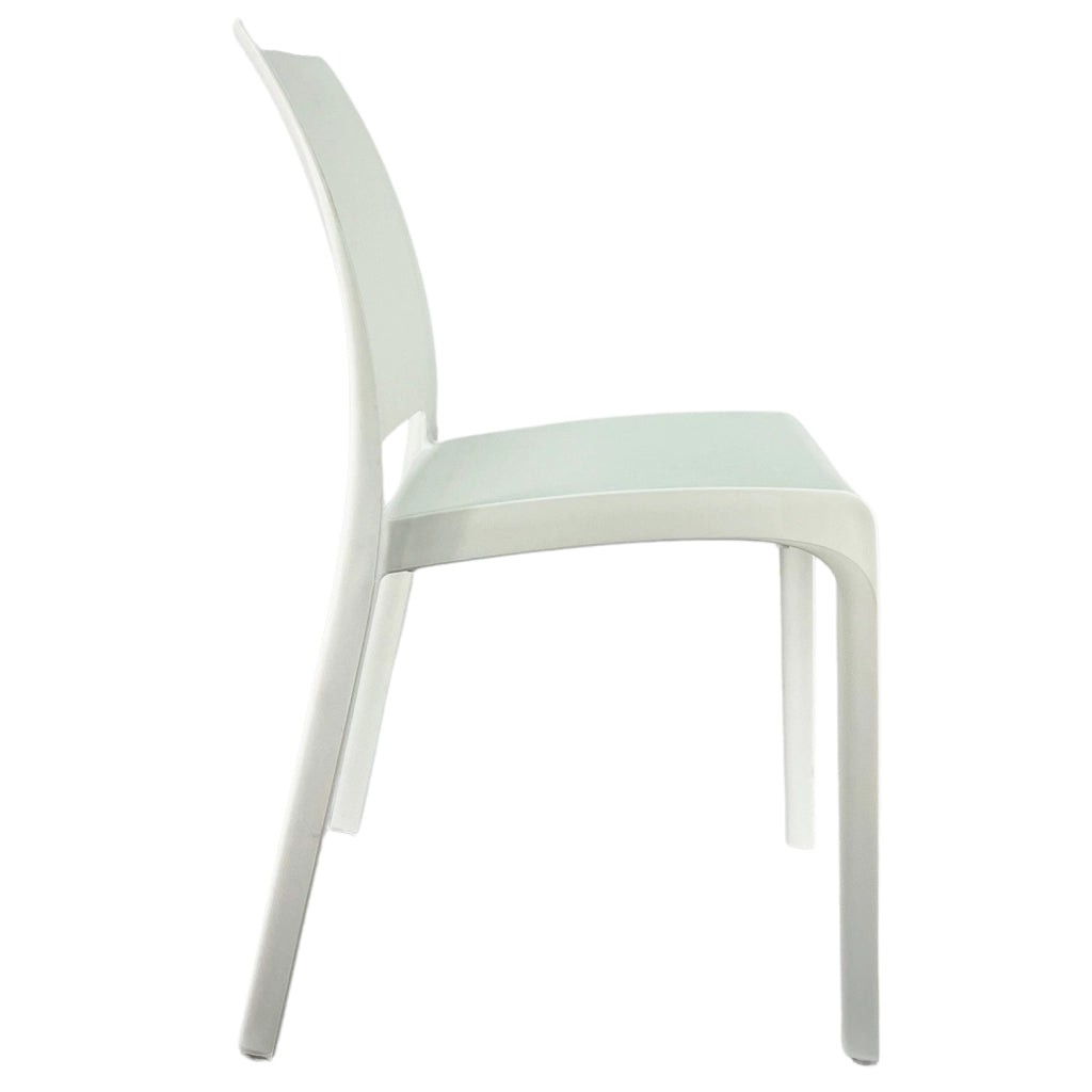 Marvin Sedia in Polipropilene Volga da Interno Esterno Giardino Impilabile Design Sedie Moderne per Patio Bianco/1 Sedia