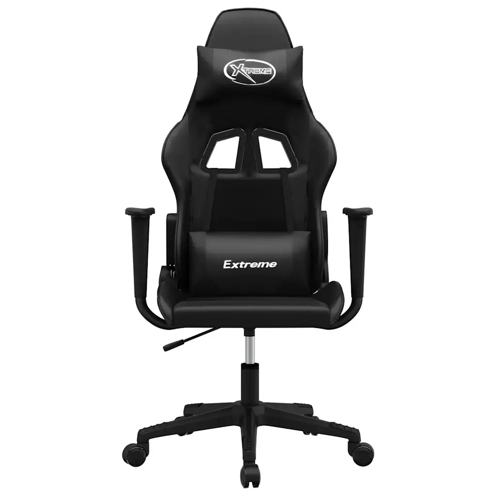 Sedia da Gaming | Sedia da e-sports Massaggiante Nera in Similpelle