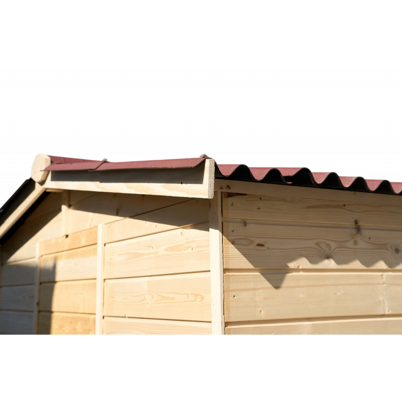 Casetta in legno da giardino con doppia porta – 240x240 cm – pannelli 16 mm, tetto bitumato e pavimento – ED2424.01 Foresta
