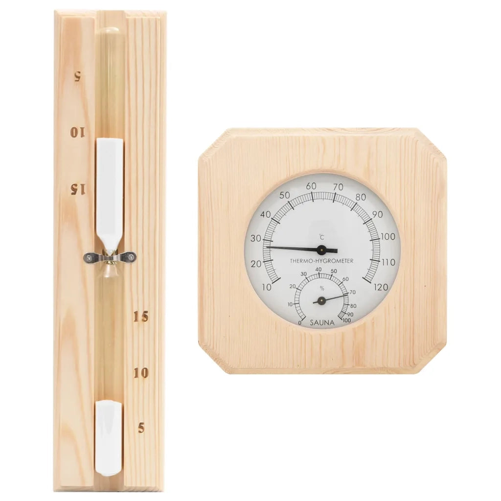 Set Timer Igrotermografo e Clessidra Sauna 2 in 1 Massello Pinocod mxl 121260