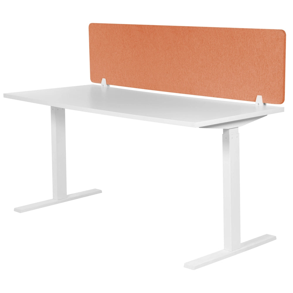 Pannello Divisorio Fonoassorbente per scrivania in PET rosso chiaro 130 x 40 cm tavolo ufficio