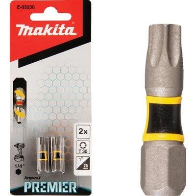 INSERTO TORX X AVVITATORE IMPULSI MAKITA - TXMM 30X25 CF=PZ 2- 3 confezioni