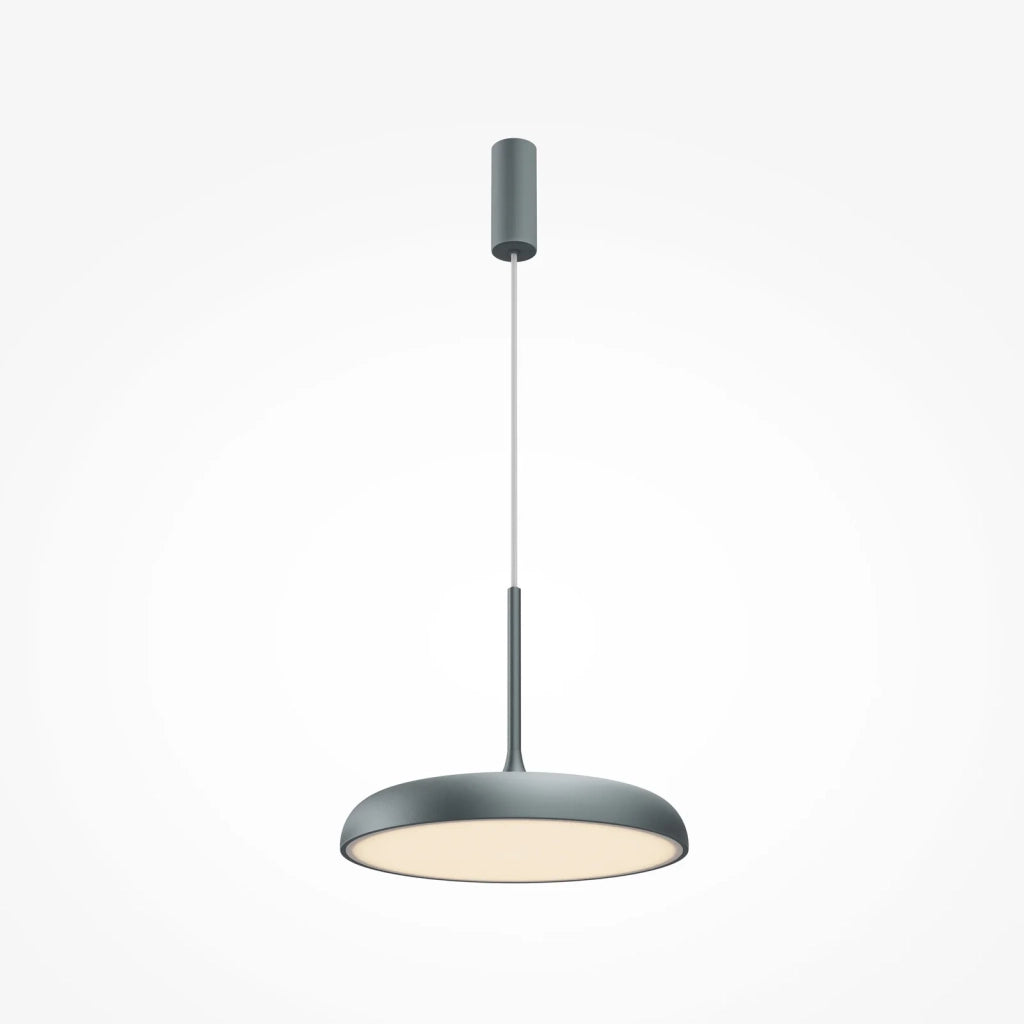 Maytoni Lampadario moderno Gerhard 1 luce LED integrato grigio metallo diffusore acrilico