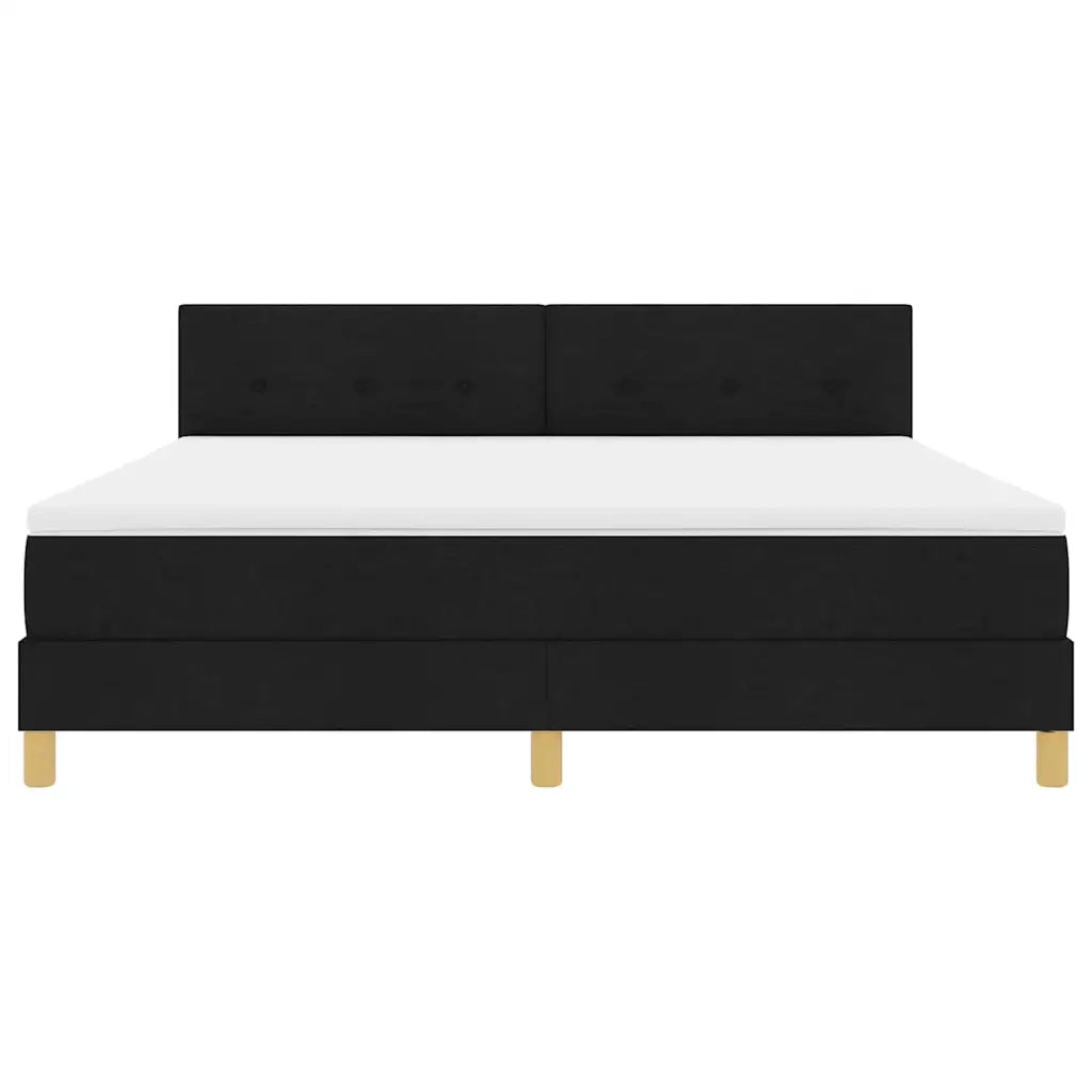 Letto a molle con cuscino Nero 180 x 200 cm Tessuto 3338939