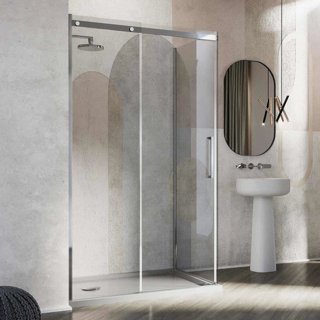 Box Doccia 90x100CM H200 Vetro Trasparente 8mm Versione Sinistra con EasyClean mod. Prime Duo 1 Anta