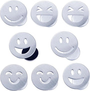 Set di pesi per tavolo esterno in acciaio inossidabile con faccia sorridente - Pesi da tavolo esterni extra pesanti per esterni - Adatti per tende, tende doccia e whiteboard