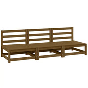Divani Centrali da Giardino 3 pz Marrone Miele Massello di Pino cod mxl 39528