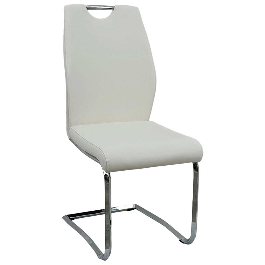 Marvin Sedia Edda con Struttura in Metallo e Seduta Imbottita di Design Moderno per Casa Ufficio Sal 1 SEDIA EDDA BIANCO