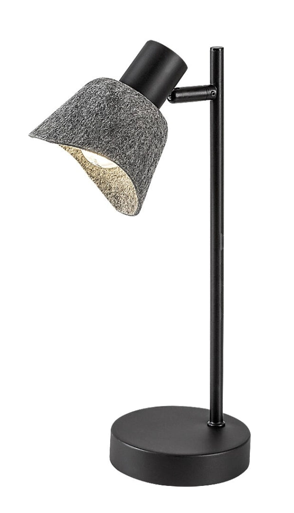 Lampada da tavolo Farelia nera, paralume feltro E14 Rabalux