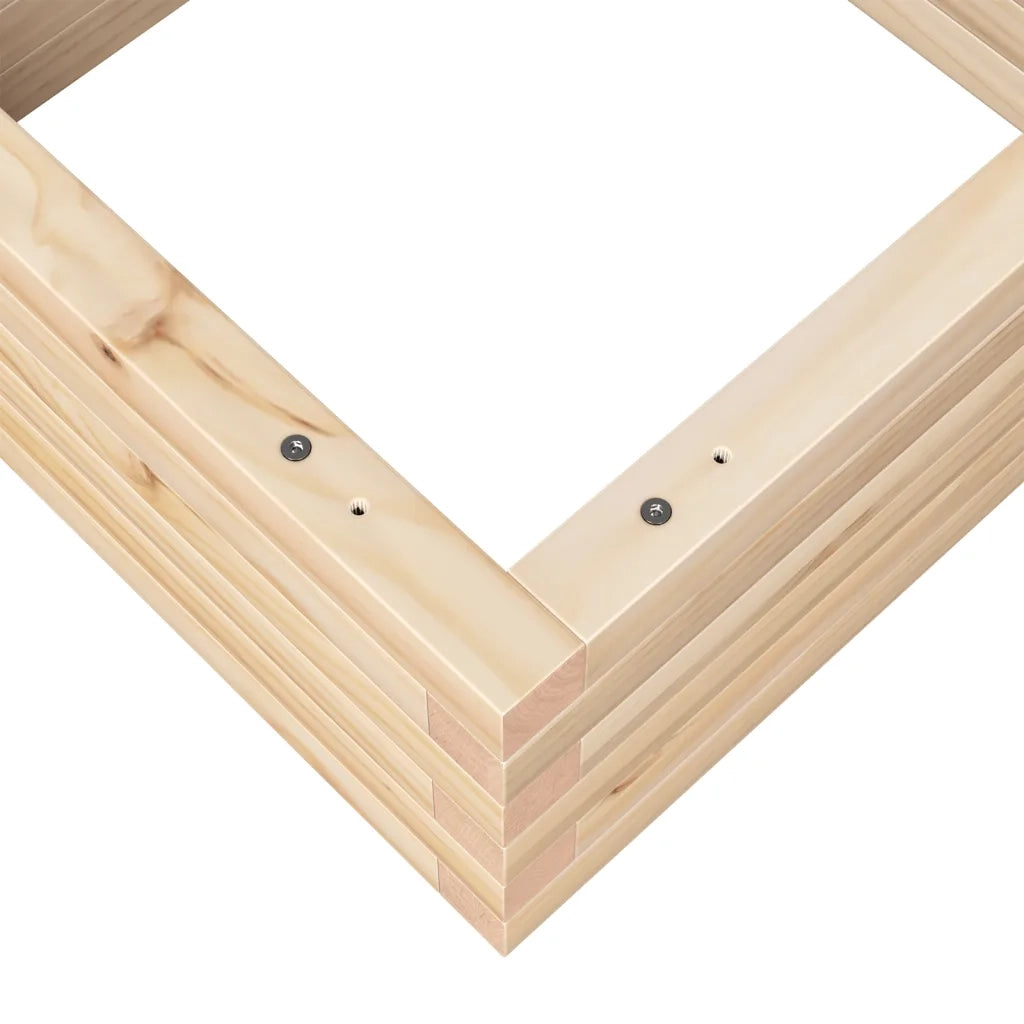 Fioriera da Giardino-Vaso da Esterno 50x50x23 cm in Legno Massello di Pino